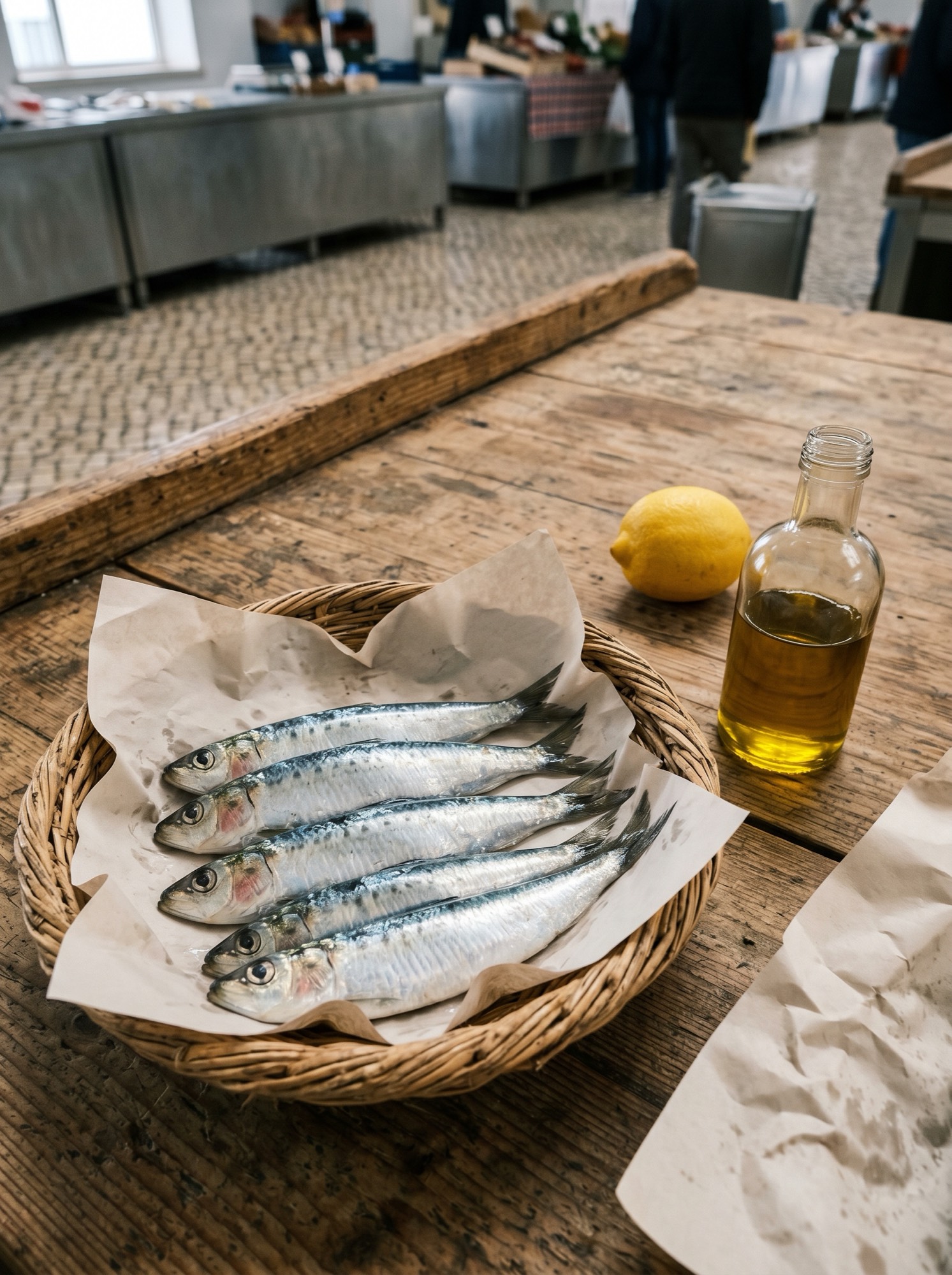 Sardinen, Olivenöl, Brot: ein Mittagessen, das alles kann